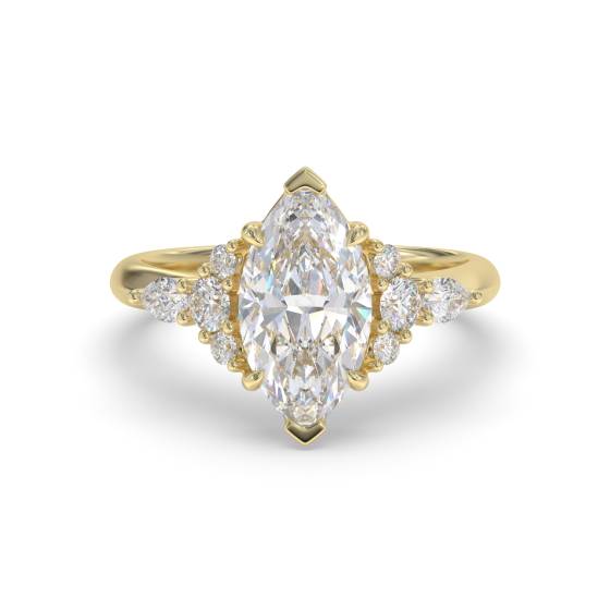 Marquise Shoulder Set Engagement Ring