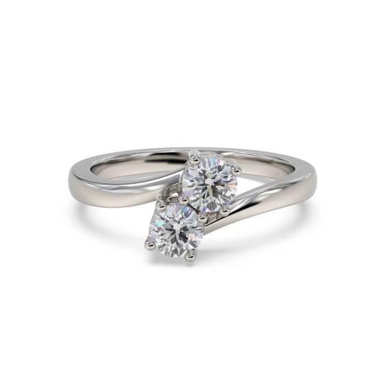Round Cut Two Stone Diamond Ring