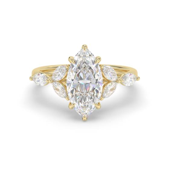 Marquise Shoulder Set Engagement Ring
