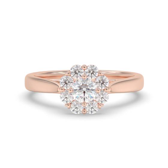 Elegant Round Diamond Cluster Ring
