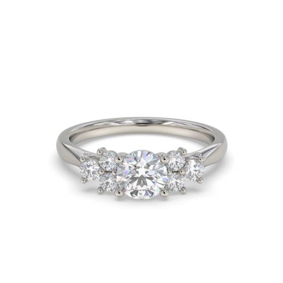 Elegant Round Diamond Cluster Ring