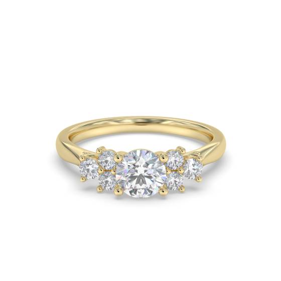 Elegant Round Diamond Cluster Ring