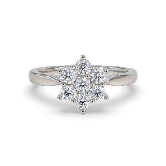 Round Diamond Cluster Ring