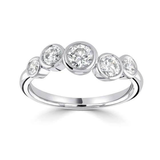 Round Diamond Bezel Set Promise Ring