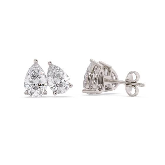 Toi Et Moi Pear Diamond Earrings