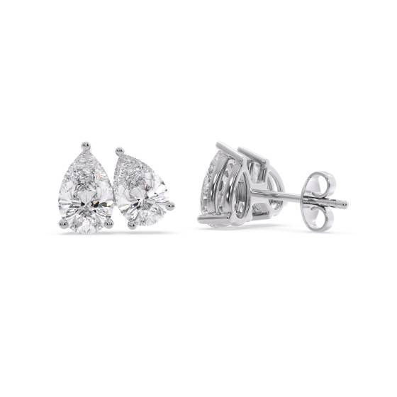 Toi Et Moi Pear Diamond Earrings