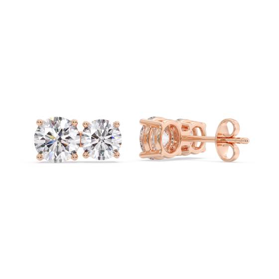 Toi Et Moi Round Diamond Earrings