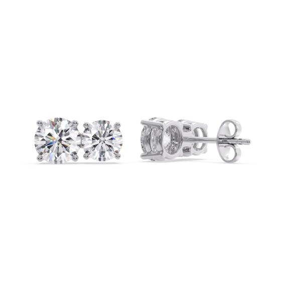 Toi Et Moi Round Diamond Earrings