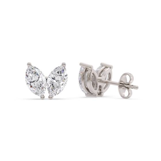 Toi Et Moi Marquise Diamond Earrings