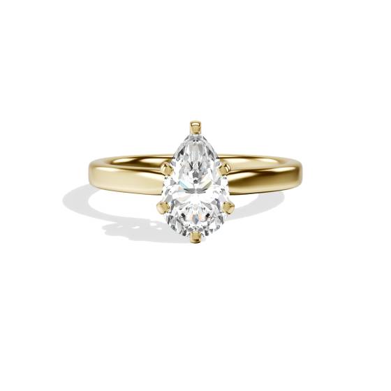 Pear Diamond Solitaire Engagement Ring