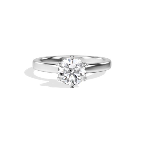 Verlobungsring mit rundem Diamanten