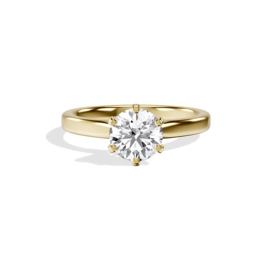 Verlobungsring mit rundem Diamanten