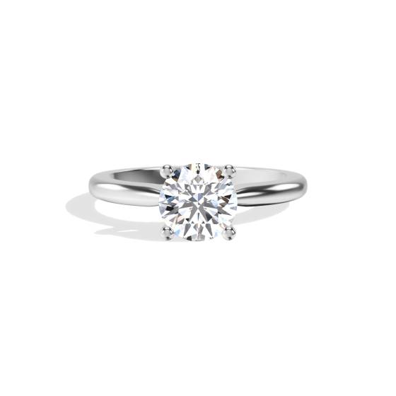 Verlobungsring mit rundem Diamanten