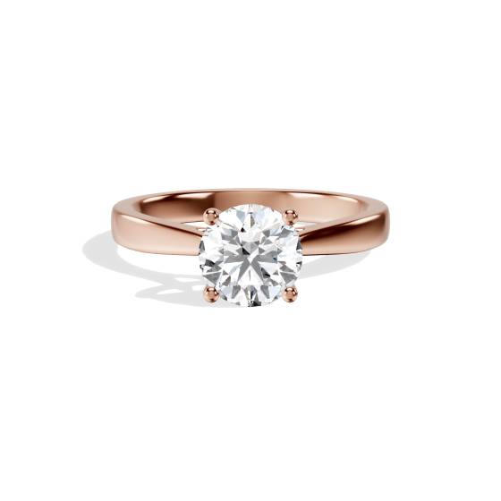 Eleganter Verlobungsring mit rundem Diamanten