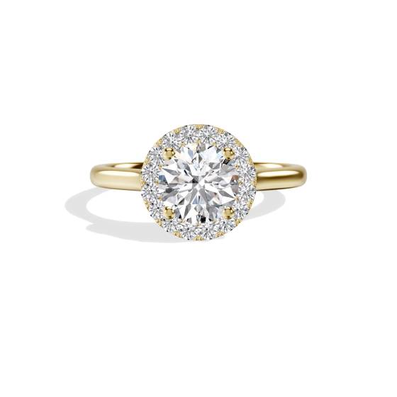 Round Diamond Halo Engagement Ring