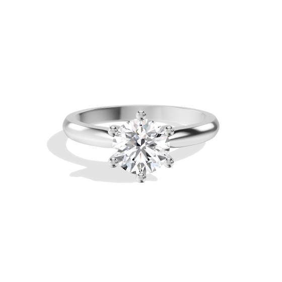 Verlobungsring mit rundem Diamanten