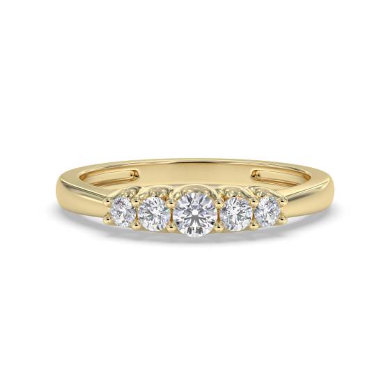 Round Diamond Half Eternity Ring