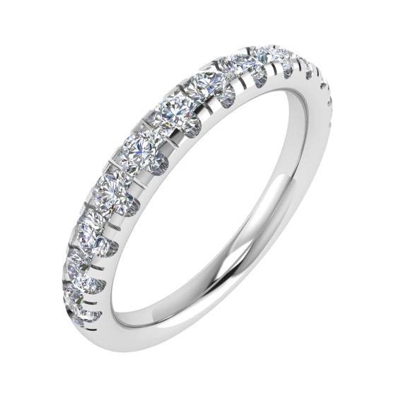Round Diamond Half Eternity Ring