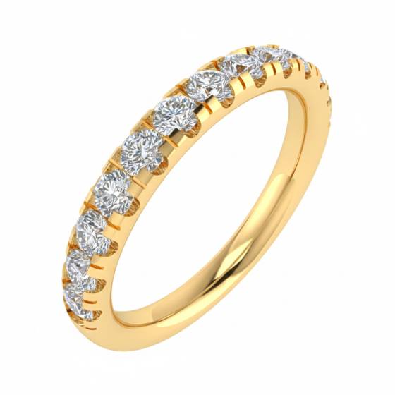 Round Diamond Half Eternity Ring
