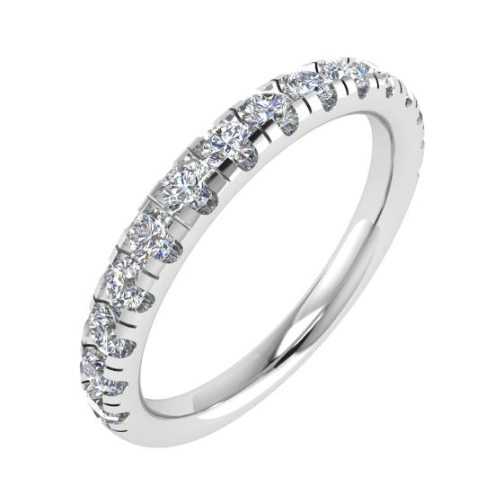 Round Diamond Half Eternity Ring