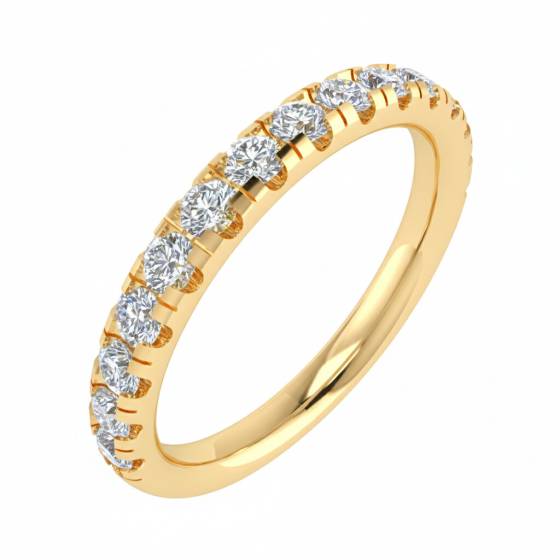 Round Diamond Half Eternity Ring