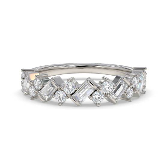 Baguette Diamond Half Eternity Ring