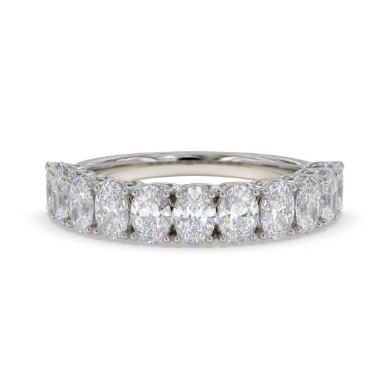Oval Diamond Half Eternity Ring