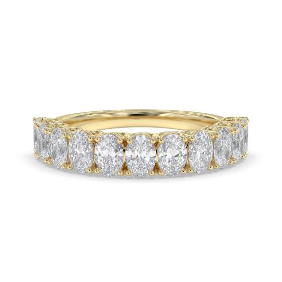 Oval Diamond Half Eternity Ring