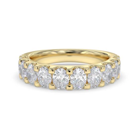 Oval Diamond Half Eternity Ring