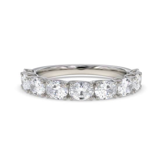 Oval Diamond Horizontal Set Eternity Ring