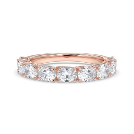 Oval Diamond Horizontal Set Eternity Ring