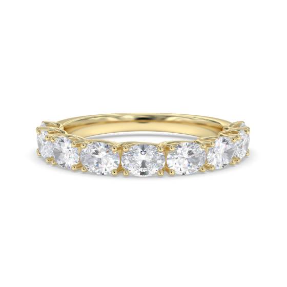 Oval Diamond Horizontal Set Eternity Ring