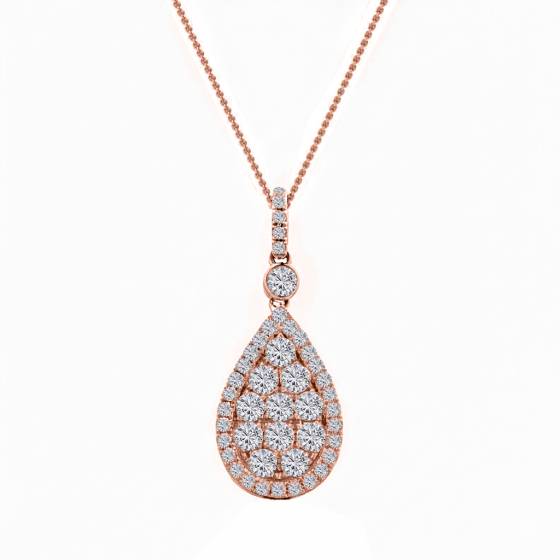 Cluster Round Diamond Designer Pendant