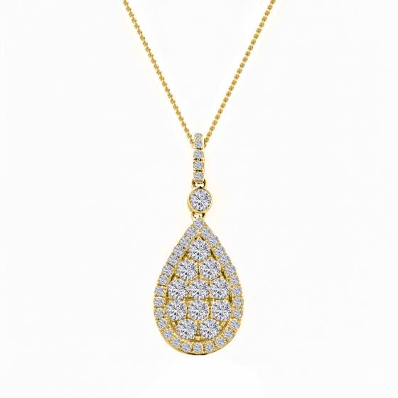 Cluster Round Diamond Designer Pendant