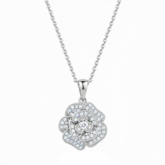 Cluster Round Diamond Designer Pendant