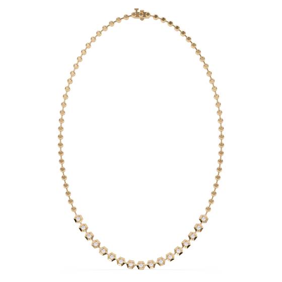 Elegant Round Diamond Drop Necklace
