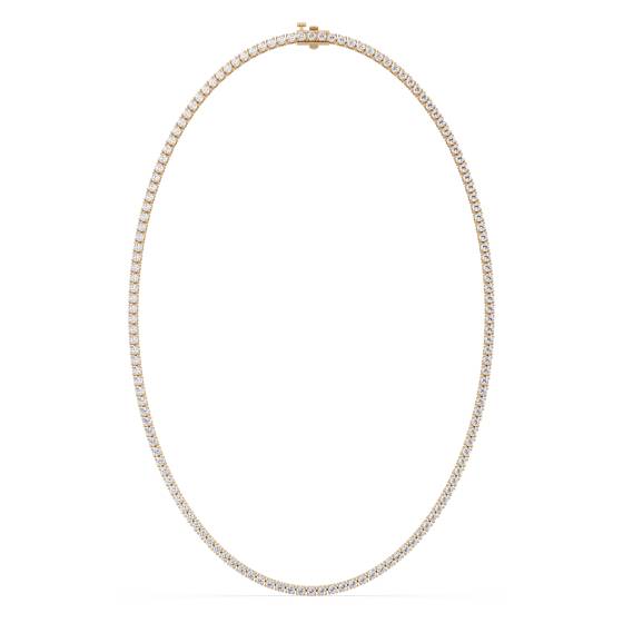 Round Diamond Claw Set Tennis Necklace