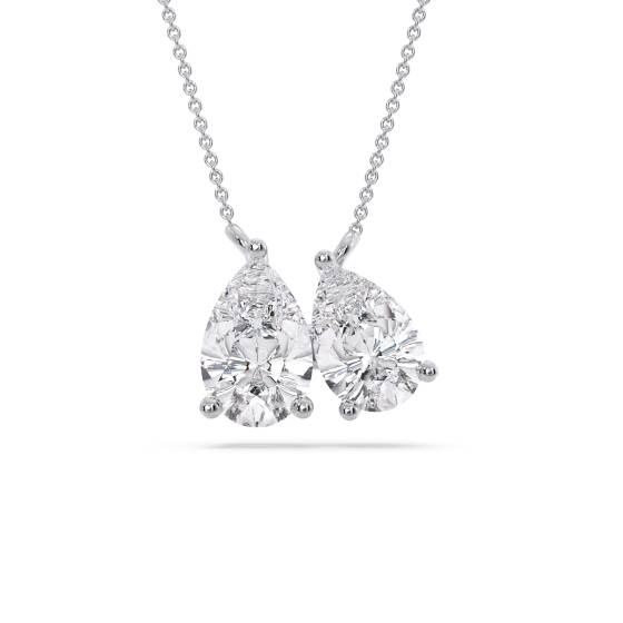 Toi Et Moi Pear Diamond Pendant