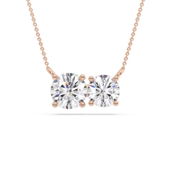 Toi Et Moi Round Diamond Pendant