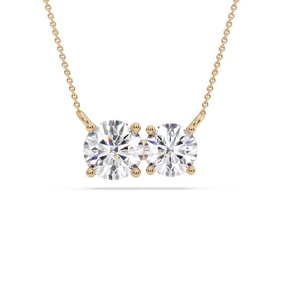 Toi Et Moi Round Diamond Pendant