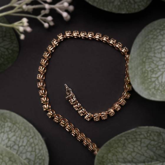 Tennisarmband mit 5,16 ct SI/F-G runden Naturdiamanten