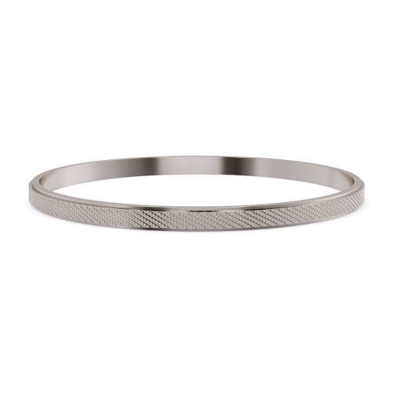 4 mm massives, gemustertes Armband aus Gold