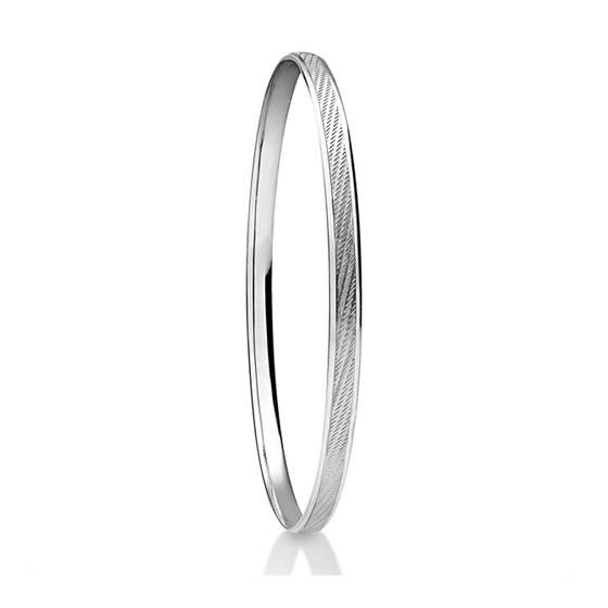 4 mm massives, gemustertes Armband aus Gold