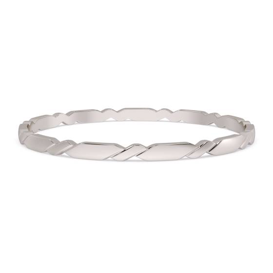 4 mm massives, gemustertes Armband aus Gold