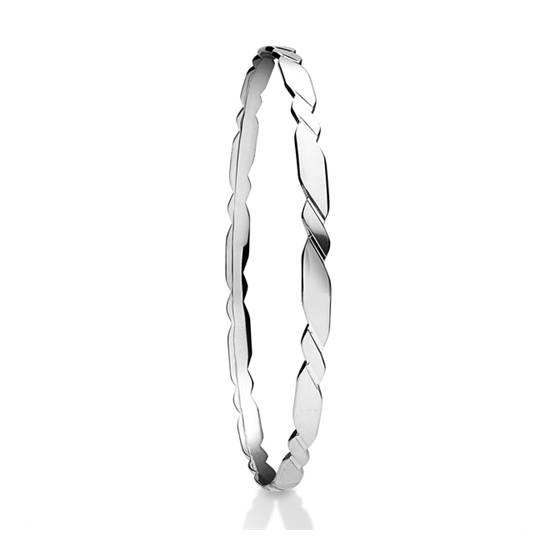 4 mm massives, gemustertes Armband aus Gold