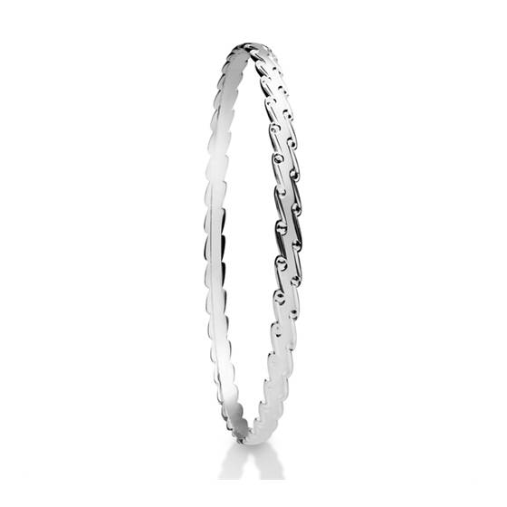 4 mm massives, gemustertes Armband aus Gold