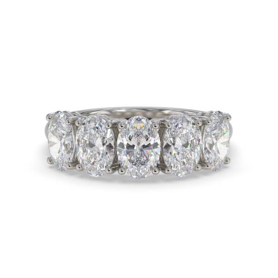 Halb-Ewigkeitsring mit 5 ovalen Diamanten