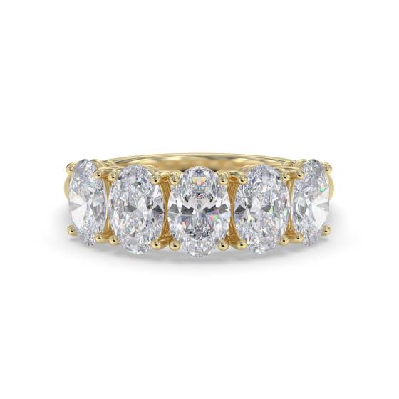 Halb-Ewigkeitsring mit 5 ovalen Diamanten