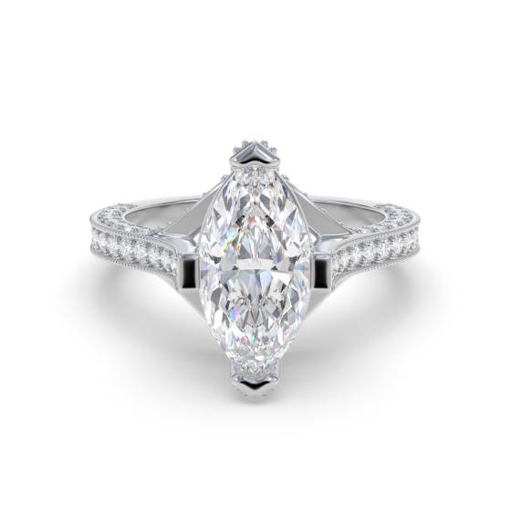 Marquise-Diamant-Designer-Vintage-Ring