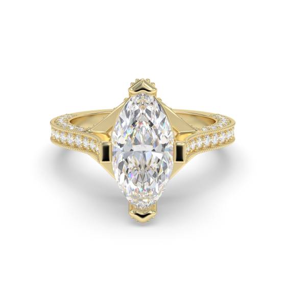Marquise-Diamant-Designer-Vintage-Ring